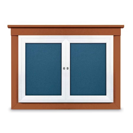 United Visual Products 24"x36" 1-Door Enclosed Letterboard, Green Felt/Lt Oak UV2621O-LTOAK-GREEN